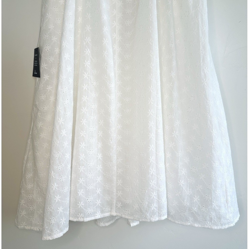 Lulus Lovely Weather White Eyelet Midi Dress L Bustier Embroidered Sundress NWT - Picture 13 of 16